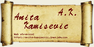 Anita Kamišević vizit kartica